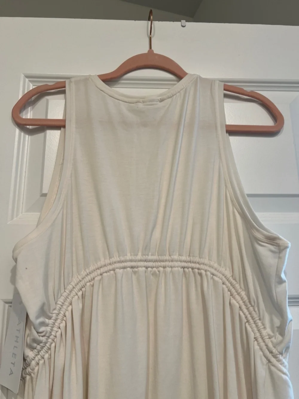 Athleta Ivory Sleeveless Tunic with Gathered Side Detail - Picture 9 of 11